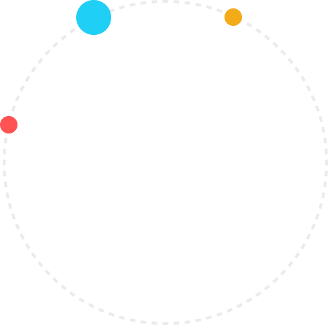 Circle With Coloured Design - A Filler Design Element