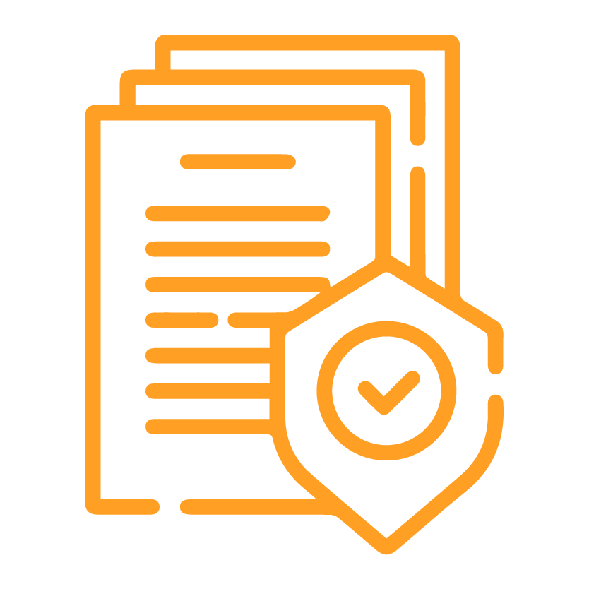 A Document With a Security Symbol Showing The Policy Compliance In ExpenseOut