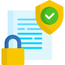 Document with Lock Icon - A Vector Image