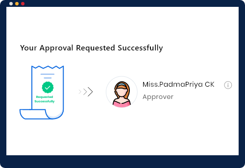 Successful approval request screenshot - ExpenseOut