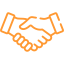 Handshake Icon for the onboarding assistance available in ExpenseOut
